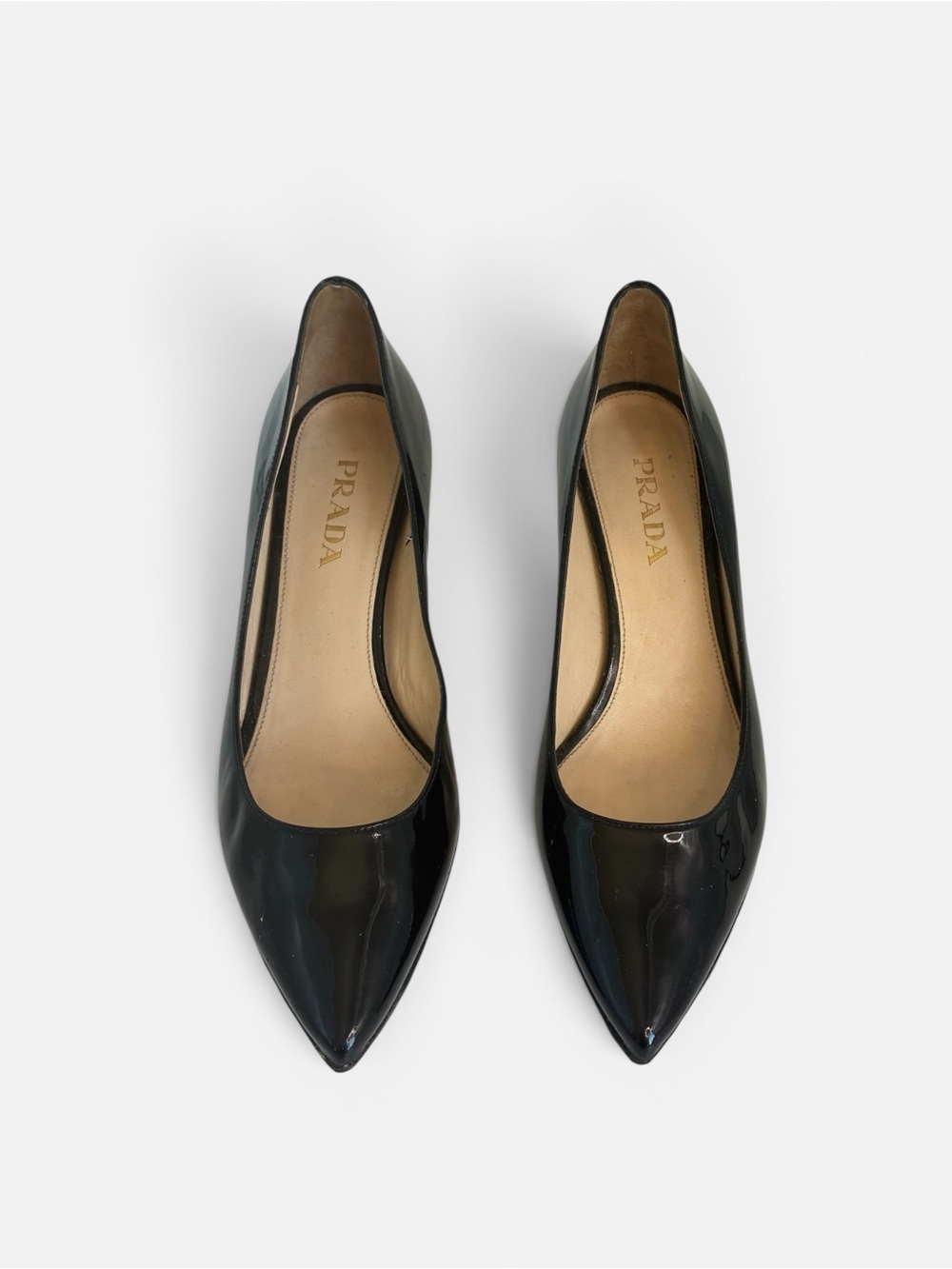 Prada Black Patent Leather Pointed Pumps